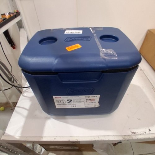 COLEMAN PORTABLE HARD COOLER / CHILLER - 30QT - SAPPHIRE BLUE (MODEL : 2226954) image 2