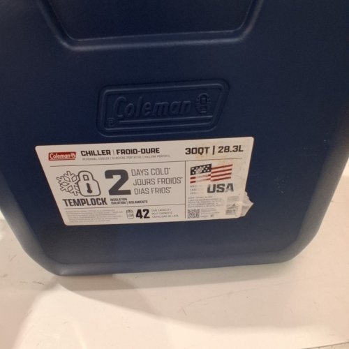 COLEMAN PORTABLE HARD COOLER / CHILLER - 30QT - SAPPHIRE BLUE (MODEL : 2226954) image 3