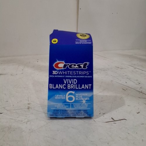 (7 TREATMENTS) CREST 3D WHITESTRIPS DENTAL WHITENING KIT - VIVID BRILLIANT WHITE - 6 LEVELS WHITER image 2