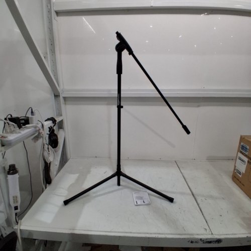 AMAZON BASICS ADJUSTABLE ARM HEIGHT MICROPHONE TRIPOD BASE - 85.75" - BLACK (MODEL: ‎TMS130) image 2
