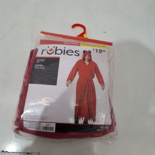 2PC MEN'S RUBIES DEVIL COSTUME - LARGE (38-40) - RED (STYLE: DEVIL / DIABLE) image 2