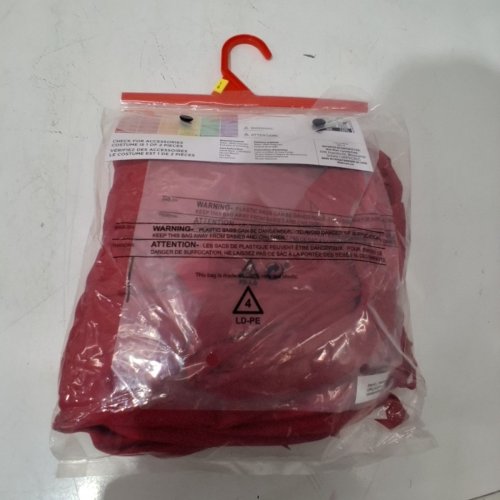 2PC MEN'S RUBIES DEVIL COSTUME - LARGE (38-40) - RED (STYLE: DEVIL / DIABLE) image 3
