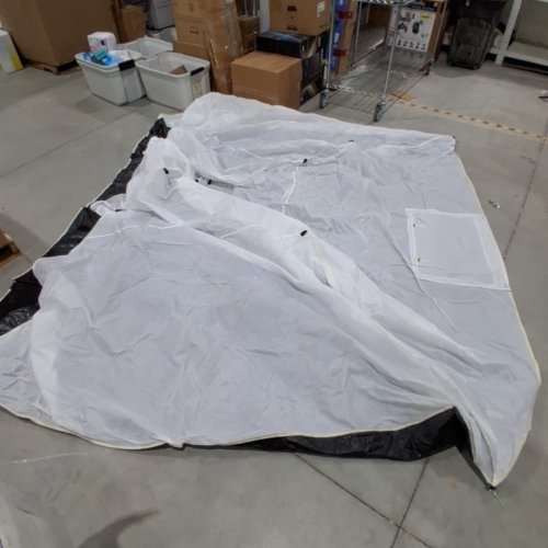 VEVOR PORTABLE PAINT BOOTH, LARGER SPRAY PAINT TENT WITH BUILT-IN FLOOR & MESH SCREEN - 10FT X 7FT X 6FT - WHITE (MODEL: 0011) image 2