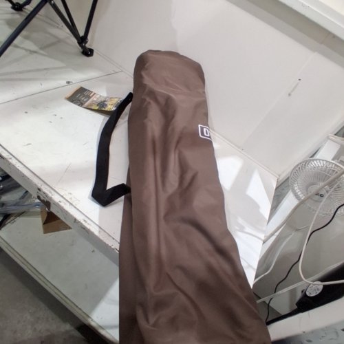 2PK OVERMONT EXTRA LARGE FOLDING CAMPING CHAIRS WITH SIDE POCKETS AND CUP HOLDERS - 400 LBS CAPACITY - 22" X 37" X 23" - BROWN/GREY (MODEL: ‎OHA-OM-CAMPCOUCH-BLK-TWIN) image 3