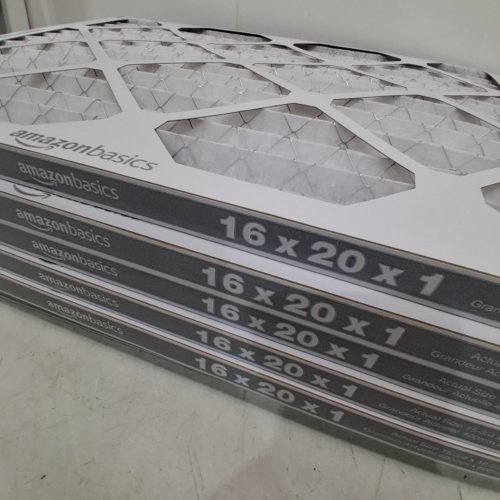 6PK AMAZON BASICS PLEATED AIR FILTERS - 16" X 20" X 1" - WHITE image 3