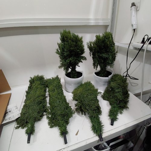 2PK VITALISMO ARTIFICIAL TOPIARY CEDAR TREES - 3FT 2" - GREEN/BLACK (MODEL: TYHK-656JJS) image 2