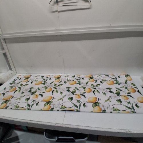 LEMON ANTI FATIGUE KITCHEN MAT - 60" X 24" - WHITE/YELLOW/ GREEN image 2