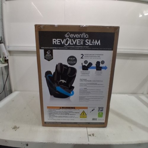 EVENFLO REVOLVE360 SLIM 2-IN-1 ROTATIONAL CAR SEAT WITH SENSORSAFE - OBSIDIAN/BLACK (MODEL: CS260112450C) image 7