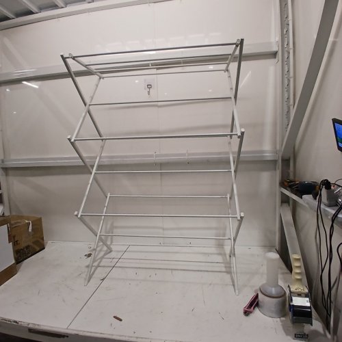AMAZONBASICS FOLDABLE CLOTHES DRYING LAUNDRY RACK - 42" - WHITE (MODEL: SL-DRYM-006) image 2