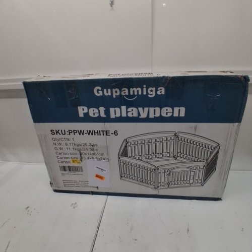 GUPAMIGA 6-PANEL PET PLAYPEN FOR SMALL PETS - 24" X 31.5" (EACH) - WHITE (MODEL: PPW-WHITE-6) image 4