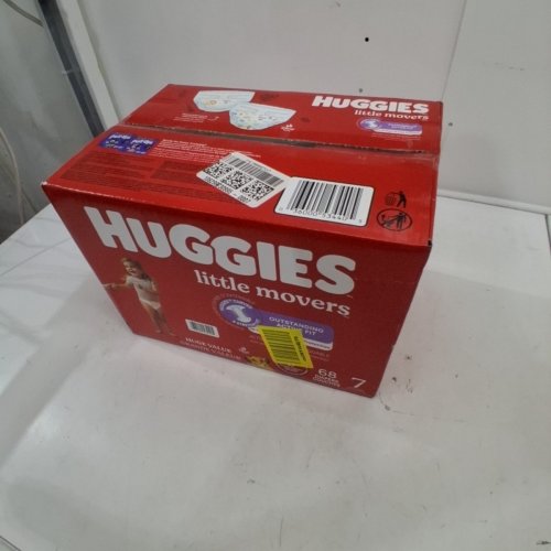 68PK HUGGIES LITTLE MOVERS BABY DIAPERS - SIZE 7 image 2