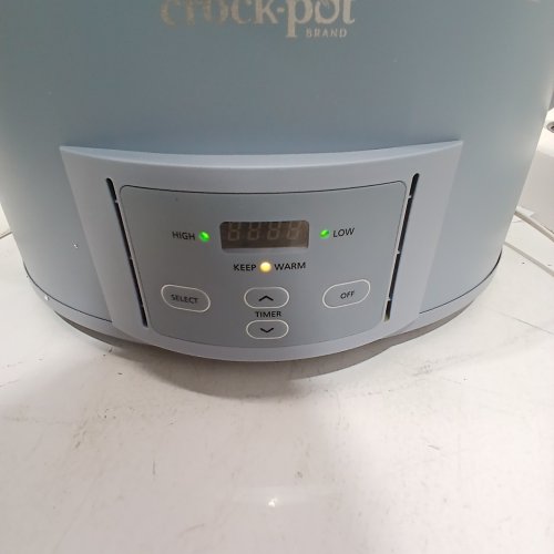 CROCKPOT ROUND SLOW COOKER WITH LOCK ABLE LID - 7QT - PROGRAMABLE FOR UP TO 20HRS - BLUE (MODEL: 2218661 image 2