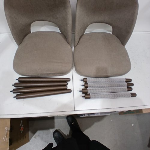 MALOL UPHOLSTERED DINING CHAIRS - 30.3" X 18.1" - BEIGE TAUPE - (MODEL: DCW65) image 3