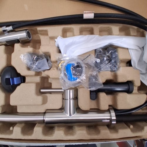 DELTA 360° SWIVEL NICOLI PULL-DOWN KITCHEN SPRAYER FAUCET - 17.06" X 10.75" X 9.13" - 20" HOSE - STAINLESS STEEL - (MODEL: 19867LF SS) image 3
