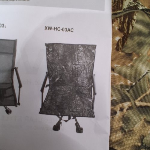 VEVOR FOLDING ADJUSTABLE 360° SWIVEL BLIND HUNTING CHAIR WITH ARMRESTS (MODEL: CGZDKDFSKCYTSR6TK001V0/XW-HC-03AC) image 2