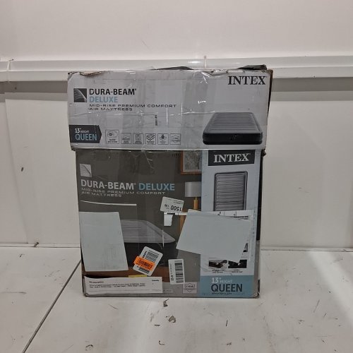 INTEX DURA-BEAM DELUXE SERIES SELF-INFLATABLE MATTRESS WITH INTERNAL PUMP - 13" QUEEN - GREY - (MODEL: AP619D 67769ED) image 4
