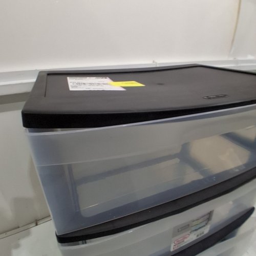 STERLITE WIDE 3-DRAWER STORAGE CART WITH WHEELS - 15.25" X 21.8" X 25.6" - BLACK (MODEL: 29309001) image 5