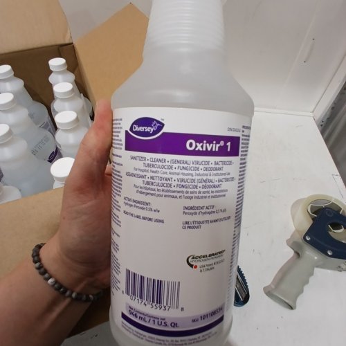 12PK DIVERSEY OXIVIR TB RTU DISINFECTANT CLEANER - 946ML EACH (MODEL:4277293) image 2