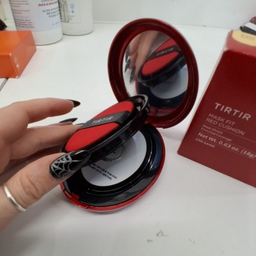 TIRTIR MINI AURA GLOW RED CUSHION FACIAL FOUNDATION - 18G (#23N SAND) image 3