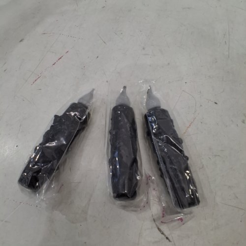 3PK BATTERY OPERATED TAPER CANDLES - 5" - BLACK image 3