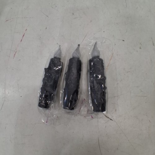 3PK BATTERY OPERATED TAPER CANDLES - 5" - BLACK image 4