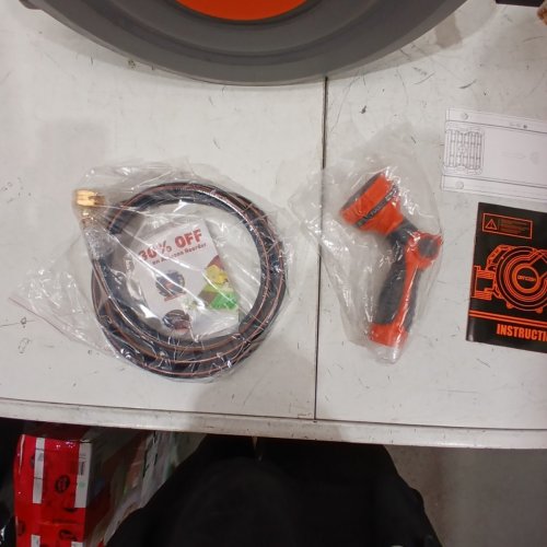 DRINCOSH GARDEN HOSE REEL - 100FT 1/2" - BLACK / ORANGE (ITEM: G301230DR) image 3
