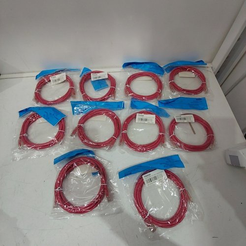 10 CAT5E ETHERNET NETWORKING CABLE - 7FT - RED (MODEL: PD4229) image 3