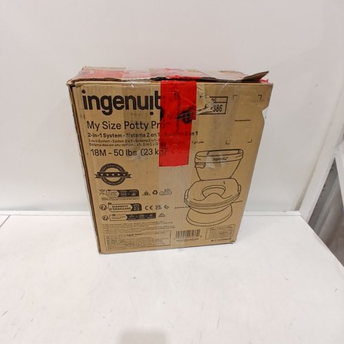 SUMMER BY INGENUITY "MY SIZE POTTY PRO" POTTY TRAINING TOILET WITH FLUSHING SOUNDS AND STORAGE - 50LBS MAX - PINK (MODEL: 17137) image 3