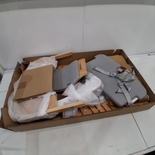 COWIEWIE 3-TIER WOODEN HIGH CHAIR - 200LBS - GRAY (MODEL: COWH-02) image 2