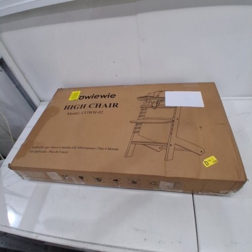 COWIEWIE 3-TIER WOODEN HIGH CHAIR - 200LBS - GRAY (MODEL: COWH-02) image 4