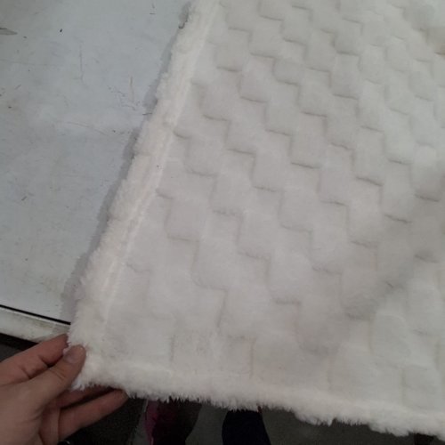 AMERICANFLAT JACQUARD FLEECE BABY BLANKET - 30" X 40" - WHITE image 3