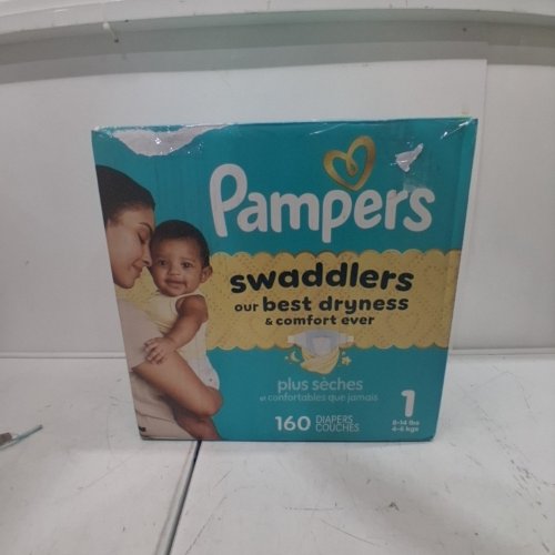 160PK PAMPERS SWADDLERS DISPOSABLE BABY DIAPERS - SIZE 1 (8-14LB) image 3