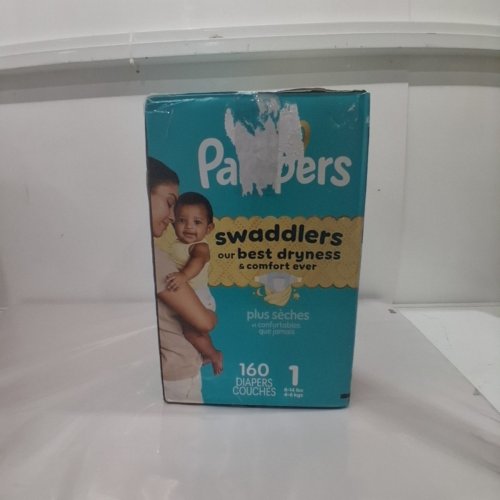 160PK PAMPERS SWADDLERS DISPOSABLE BABY DIAPERS - SIZE 1 (8-14LB) image 4