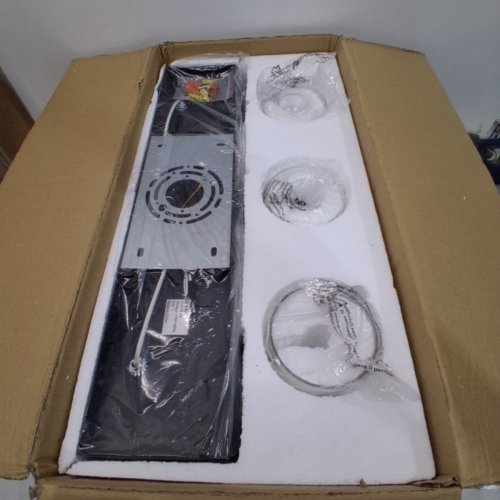 3 LIGHT VANITY LIGHT WITH THICKENED CLEAR GLASS SHADE - 21" - MATTE BLACK (MODEL: L06-3G-BK) image 3