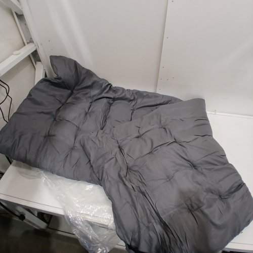UNBRANDED COT COMFORT TOPPER, THIN BENCH CUSHION WITH ANCHOR STRAPS - 28" X 75" - GREY image 3