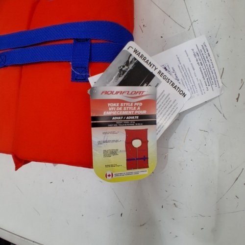 UNISEX ADULTS AQUAFLOAT YOKE STYLE FLOATATION DEVICE LIFE JACKET VEST - OSFM - ORANGE image 3