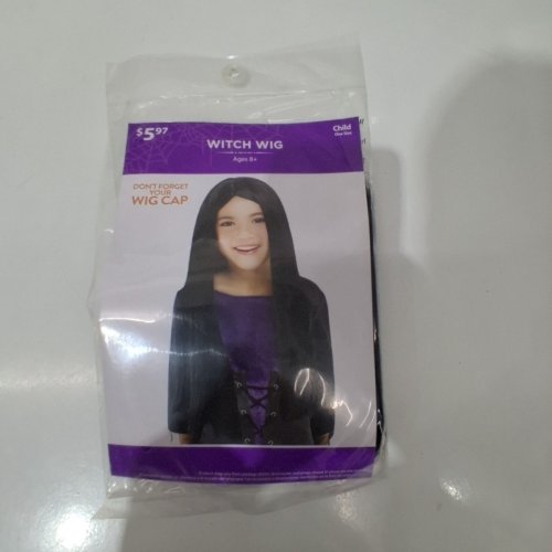 GIRL'S COSTUME WITCH WIG - OSFM - BLACK image 3