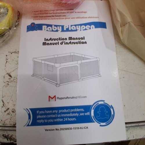 BABY SAFETY PLAYPEN WITH MAT - 71" X 59" -MEDIUM GREY (MODEL: PLAYPEN) image 5