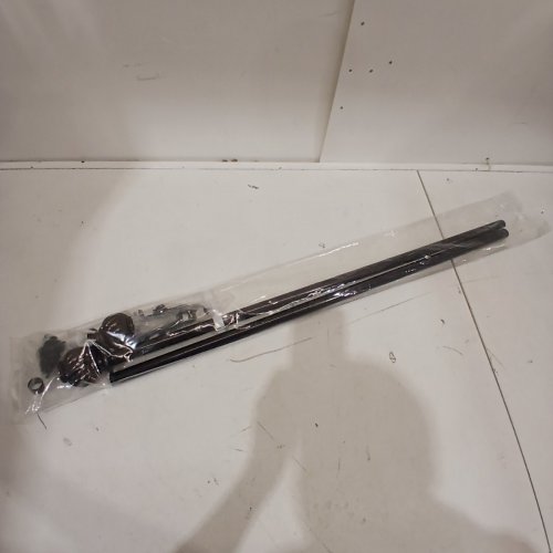 DECORATIVE CURTAIN ROD WITH TWISTY FINIALS - 28" TO 48" - DARK BRONZE image 2