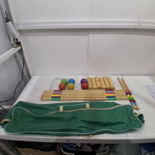 APUDARMIS 6-PLAYER CROQUET SET - 32" - WOOD/MULTICOLOR (MODEL: CAZ-U001-32) image 3