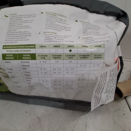 NAPIER BACKROADZ TRUCK TENT, FULL SIZE REGULAR BED, FITS 5.5ft - 5.8ft (MODEL: 19033) image 4