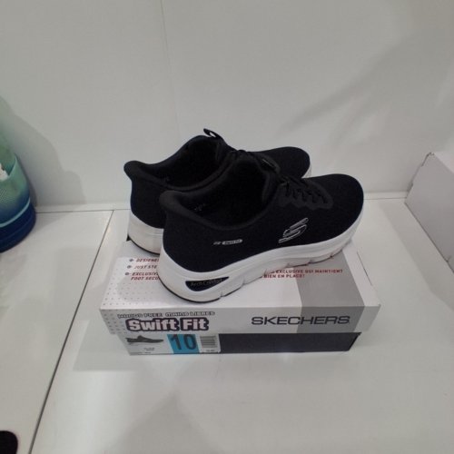 WOMENS SKETCHERS ARCH COMFY 2.0 SNEAKER - SIZE 10 - BLACK/WHITE (STYLE: 2566410) image 2