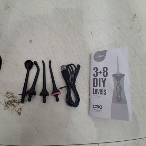 COSLUS ORAL IRRIGATOR WATER FLOSSER WITH 4 HEADS & VARIOUS MODES- 300ML - BLACK (MODEL: C30) image 4