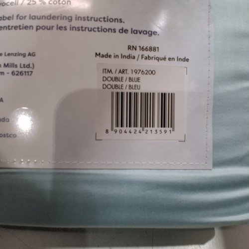 6PC SLUMBERCHILL COOLING BED SHEET SET WITH 4 PILLOW CASES - DOUBLE - BLUE (MODEL: 1976200) image 4