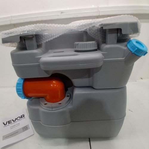 PORTABLE AIR PUMP CAMPING TOILET WITH DETACHABLE WASTE TANK - 30 L - GREY image 5
