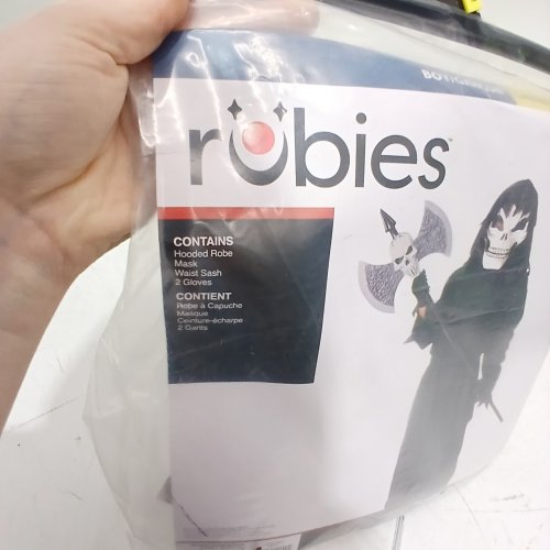 5PC RUBIES SCARY SKELETON COSTUME - 10-12 - BLACK image 2