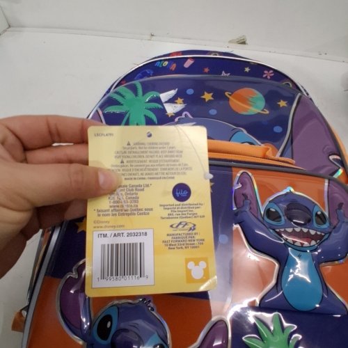 2PC DISNEY STITCH BACKPACK AND LUNCH BAG - PURPLE (MODEL: 2032318) image 2