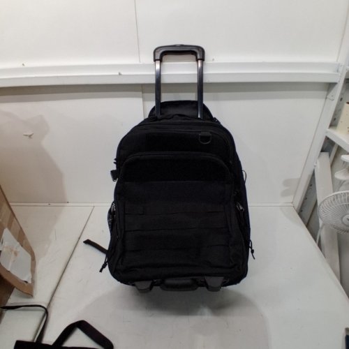TRAHZIA ROLLING TACTICAL LAPTOP BACKPACK WITH WHEELS - 17" - BLACK image 2
