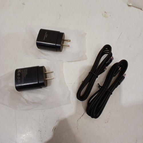 2PK USB QUALITY FAST CHARGE USB-C CHARGER PLUS BLOCK - 3FT CORD - BLACK image 2