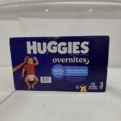 66PK HUGGIES OVERNITES NIGHT TIME DISPOSABLE DIAPERS - SIZE 3 - DISNEY WINNIE THE POOH (MODEL: 53597) image 3